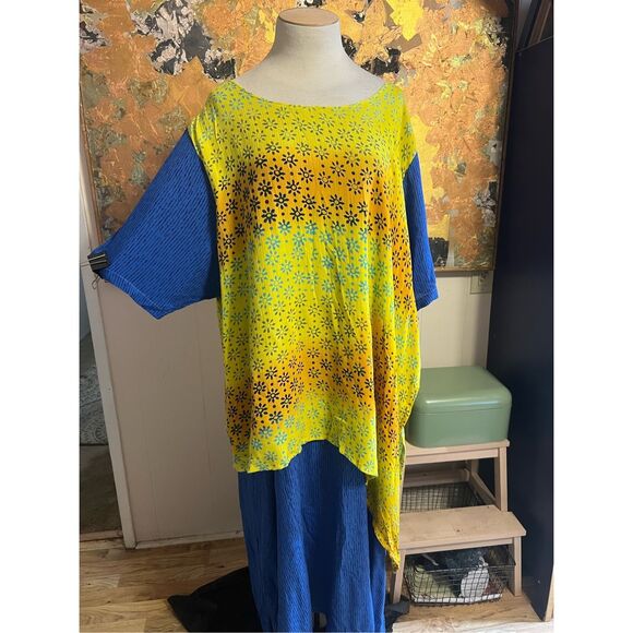 We Be Bop Dresses & Skirts - We Be Bop Vintage Layered Lagenlook MIDI Dress Size 4X